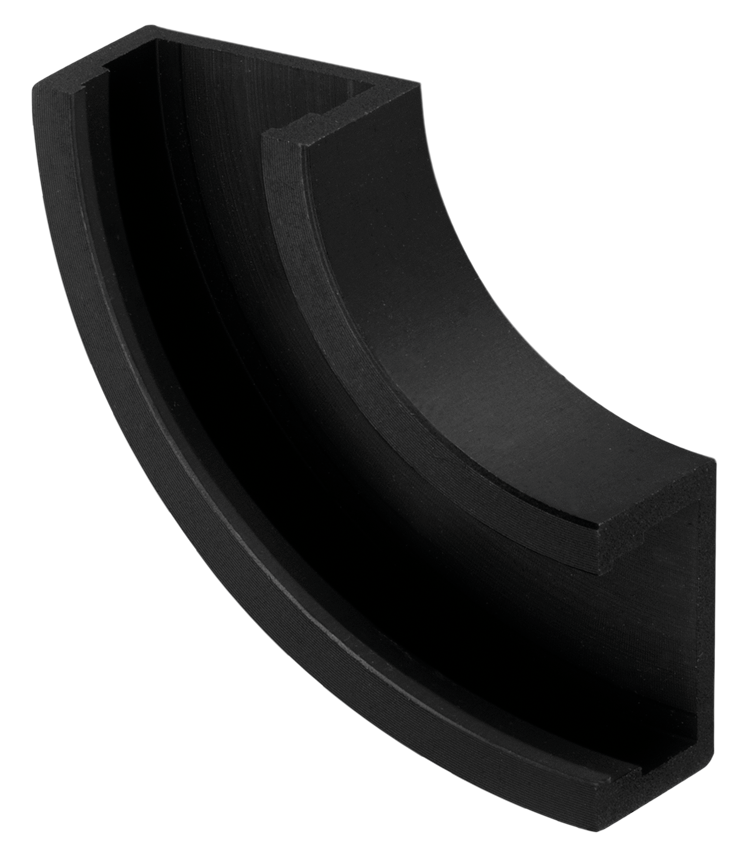 Track Accessory Arkoslight Minimal Track 24V 90º Corner 1 Plane Rounded Black