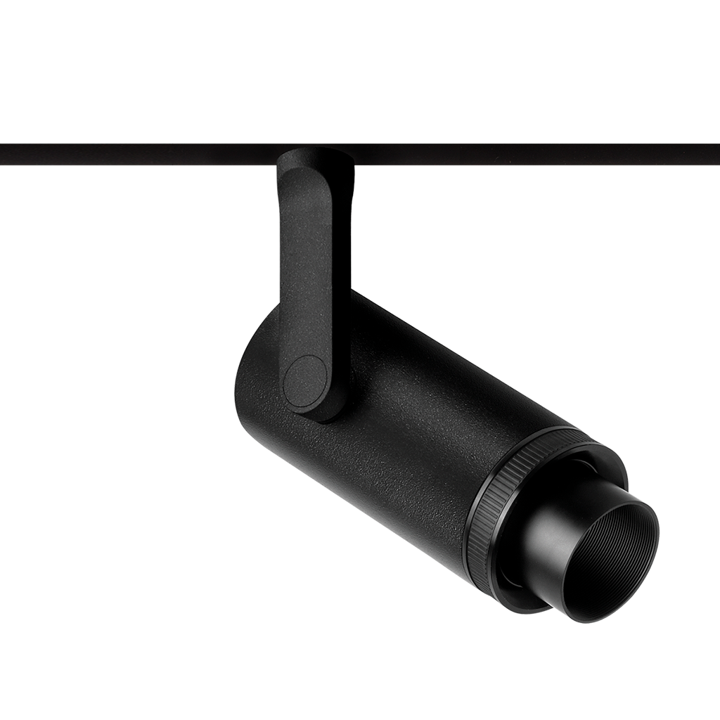 Track Spotlight Arkoslight Plus 48V, Textured Black, 4000K, DALI, 12°-51° Beam Angle, 18W, IP20, CRI>90