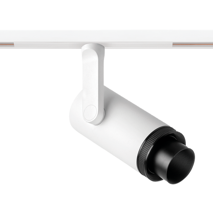 Track Spotlight Arkoslight Plus 48V Short, Textured White - White Track, 2700K, DALI, 12°-51° Beam Angle, 18W, IP20, CRI>90