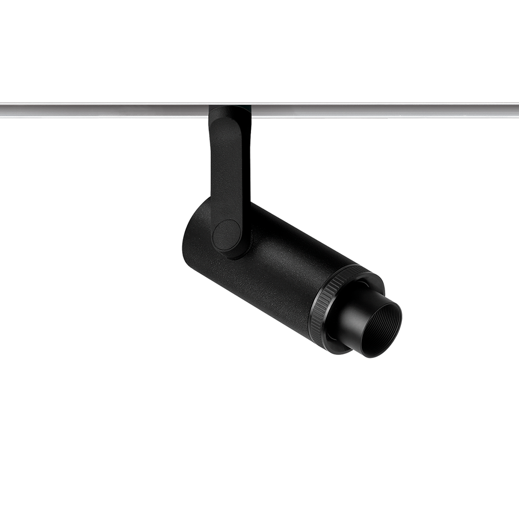 Track Spotlight Arkoslight Plus Mini 48V, Textured Black - White Track, 2700K, DALI, 10°-41° Beam Angle, 6.5W, IP20, CRI>90