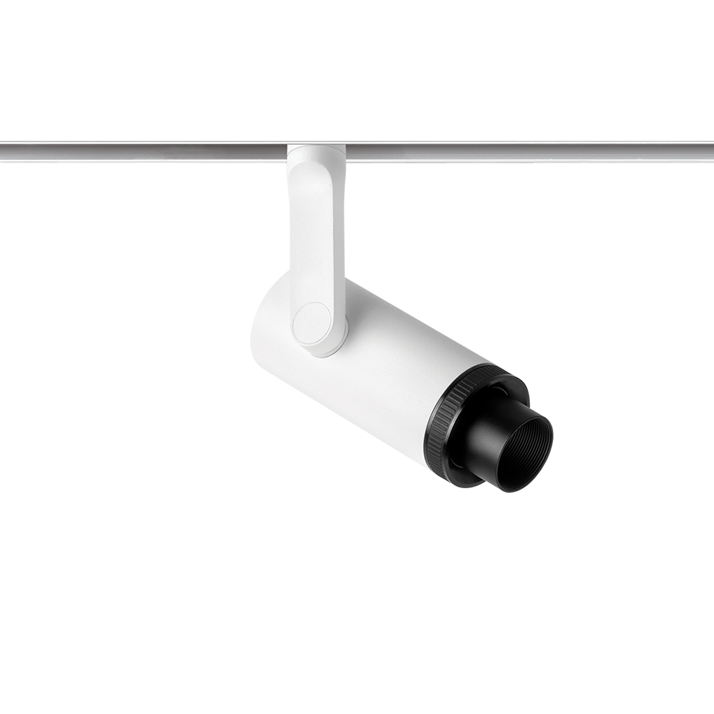 Spot Pentru Șină Arkoslight Plus Mini 48V, Alb Texturat - Șină Albă, 2700K, Dali, Unghi 10°-41°, 6,5W, Ip20, Cri>90