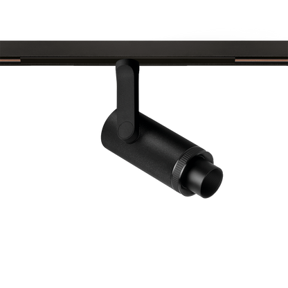 Spot Pentru Șină Arkoslight Plus Mini 48V Short, Negru Texturat, 2700K, Fără Dimare, Unghi 10°-41°, 6,5W, Ip20, Cri>90