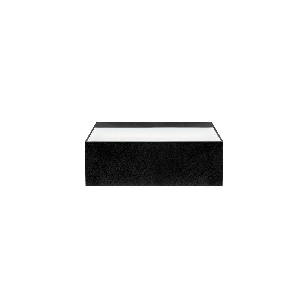 Wall Light Rec Double Mini, Textured Black, 2700K, DALI / Push, 103° Beam Angle, 16.5W, IP20, CRI>90