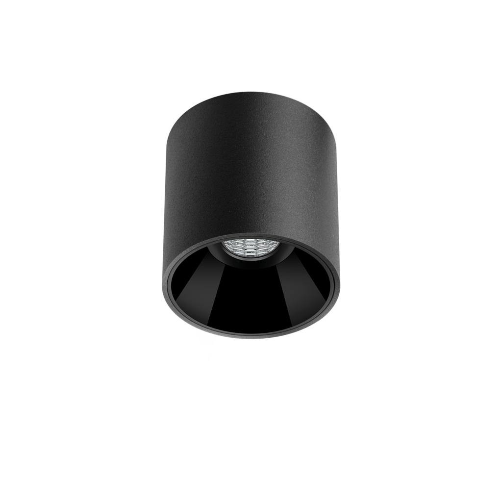 Spotlight Shot Light M Surface-Mounted, Textured Black, 3500K, Non-Dimmable / DALI, 38° Beam Angle, 4.5 / 6.5 / 12.4W, IP20, CRI>90
