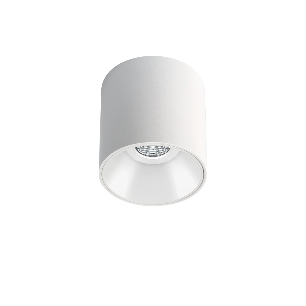 Spotlight Shot Light M Surface-Mounted, Textured White - White, 2700K, Non-Dimmable / DALI, 38° Beam Angle, 4.5 / 6.5 / 12.4W, IP20, CRI>90