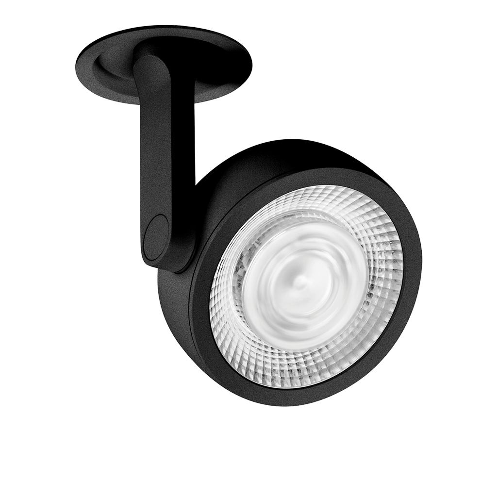 Spot Six L Incastrat, Negru Texturat, 2700K, Dali, Unghi 26°, 24,5W, Ip20, Cri>90