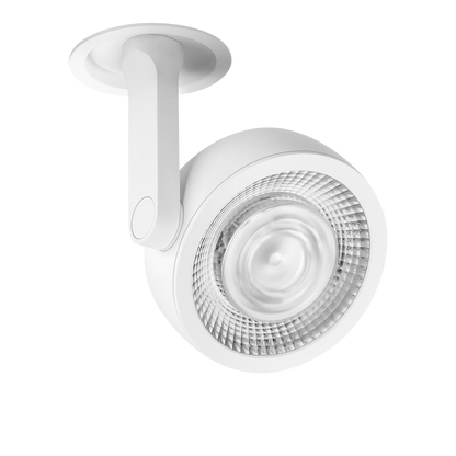 Spot Six L Incastrat, Alb Texturat, 3000K, Push, Unghi 17°, 24,5W, Ip20, Cri>90