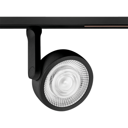 Spot Pentru Șină Arkoslight Six L 48V Short, Negru Texturat, 4000K, Dali, Unghi 17°, 24,5W, Ip20, Cri>90