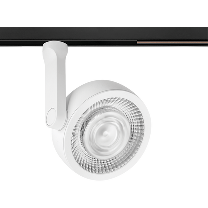 Spot Pentru Șină Arkoslight Six L 48V Short, Alb Texturat, 3000K, Dali, Unghi 26°, 24,5W, Ip20, Cri>90