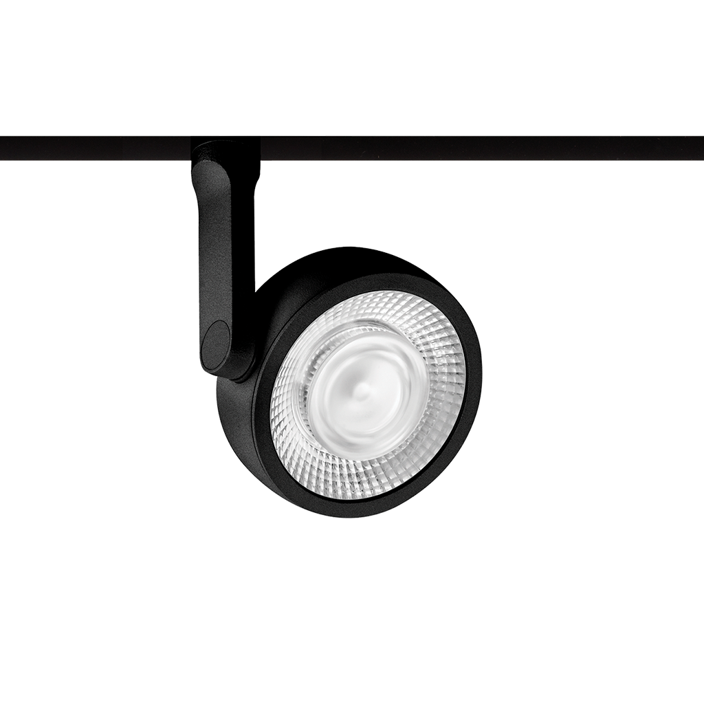 Spot Pentru Șină Arkoslight Six M 48V, Negru Texturat, 2700K, Dali, Unghi 19°, 17W, Ip20, Cri>90