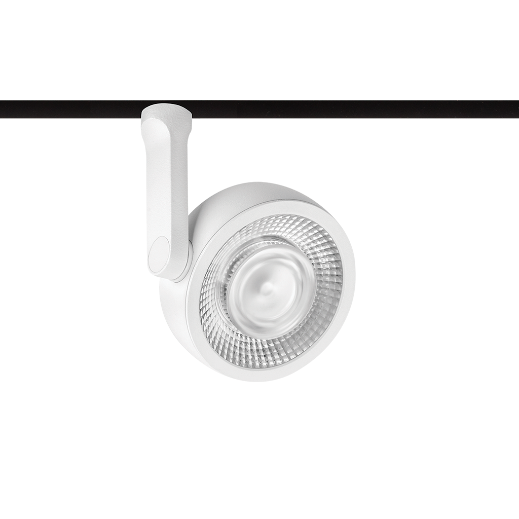 Spot Pentru Șină Arkoslight Six M 48V, Alb Texturat, 4000K, Dali, Unghi 19°, 17W, Ip20, Cri>90