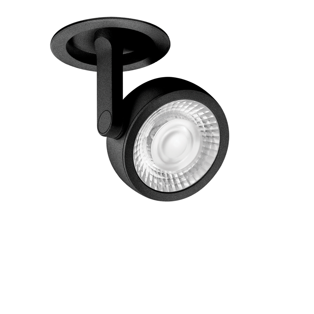Spotlight Six S Recessed, Textured Black, 3000K, Non-Dimmable, 34° Beam Angle, 8.5W, IP20, CRI>90