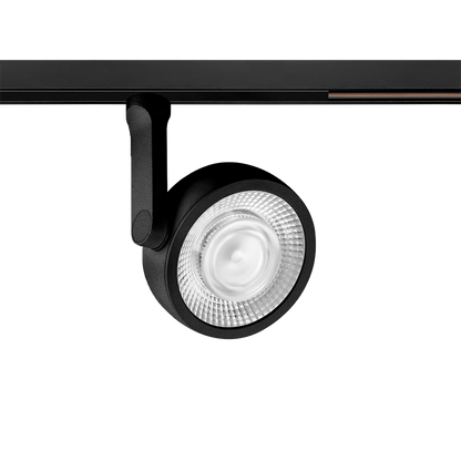 Spot Pentru Șină Arkoslight Six M 48V Short, Negru Texturat, 2700K, Dali, Unghi 38°, 17W, Ip20, Cri>90