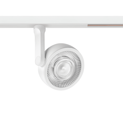 Spot Pentru Șină Arkoslight Six M 48V Short, Alb Texturat - Șină Albă, 2700K, Dali, Unghi 19°, 17W, Ip20, Cri>90
