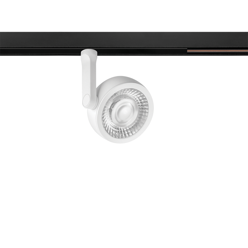 Spot Pentru Șină Arkoslight Six S 48V Short, Alb Texturat, 4000K, Dali, Unghi 24°, 8,5W, Ip20, Cri>90