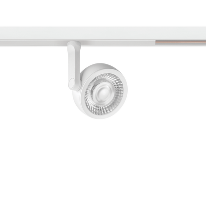 Spot Pentru Șină Arkoslight Six S 48V Short, Alb Texturat - Șină Albă, 3000K, Dali, Unghi 24°, 8,5W, Ip20, Cri>90