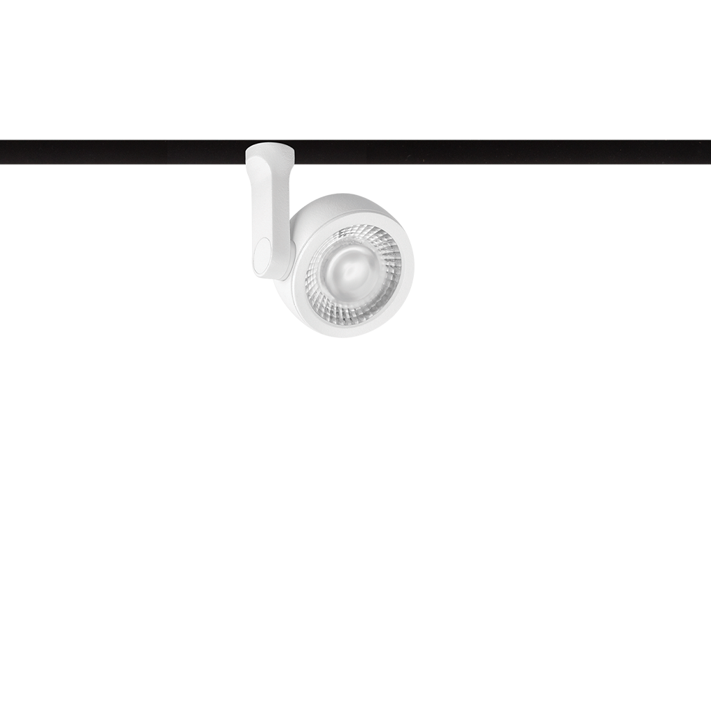 Spot Pentru Șină Arkoslight Six Xs 48V, Alb Texturat, 4000K, Dali, Unghi 17°, 4,5W, Ip20, Cri>90