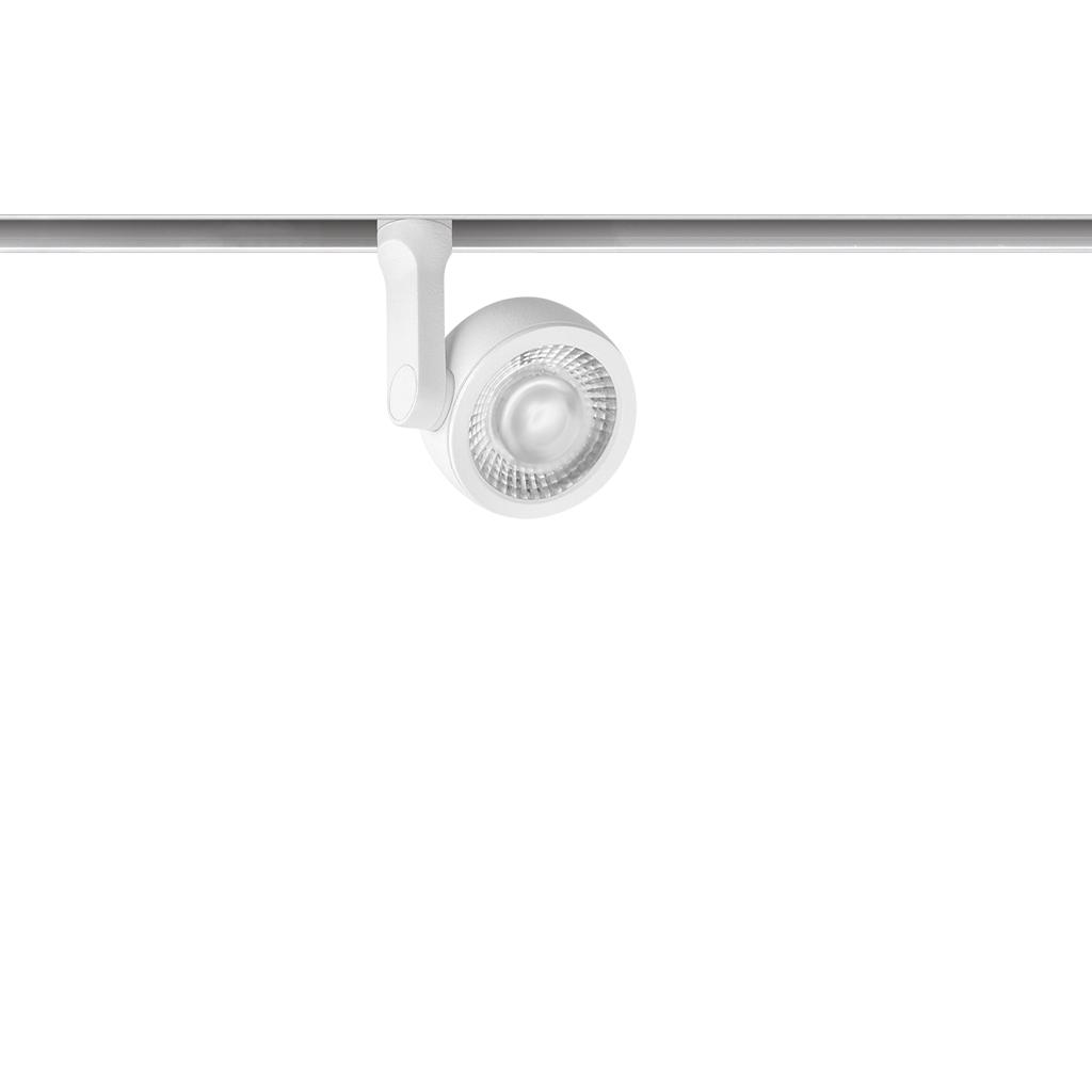Track Spotlight Arkoslight Six Xs 48V, Textured White - White Track, 4000K, DALI, 34° Beam Angle, 4.5W, IP20, CRI>90
