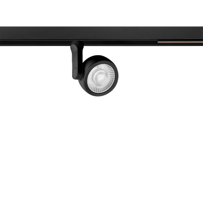 Spot Pentru Șină Arkoslight Six Xs 48V Short, Negru Texturat, 2700K, Fără Dimare, Unghi 23°, 4,5W, Ip20, Cri>90