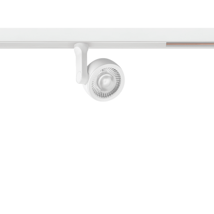 Spot Pentru Șină Arkoslight Six Xs 48V Short, Alb Texturat - Șină Albă, 3000K, Fără Dimare, Unghi 23°, 4,5W, Ip20, Cri>90
