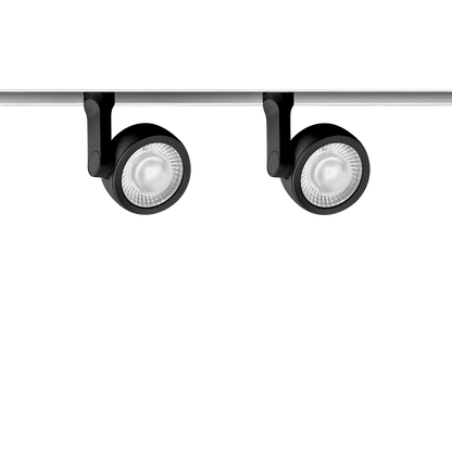 Track Spotlight Arkoslight Six Xs Double 48V, Textured Black - White Track, 2700K, DALI, 17° Beam Angle, 9W, IP20, CRI>90