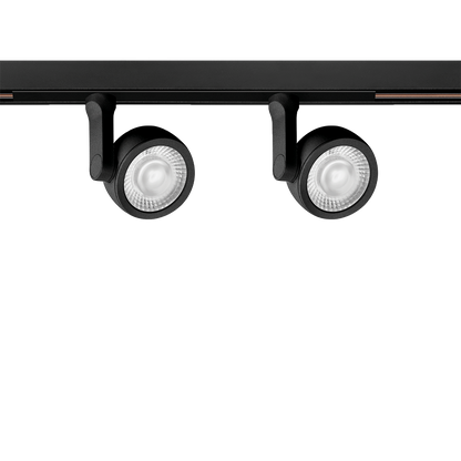 Spot Pentru Șină Arkoslight Six Xs Double 48V Short, Negru Texturat, 3000K, Dali, Unghi 17°, 9W, Ip20, Cri>90