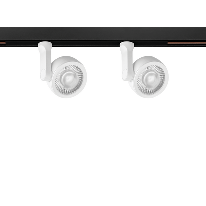 Spot Pentru Șină Arkoslight Six Xs Double 48V Short, Alb Texturat, 2700K, Dali, Unghi 23°, 9W, Ip20, Cri>90