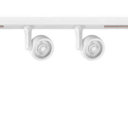 Spot Pentru Șină Arkoslight Six Xs Double 48V Short, Alb Texturat - Șină Albă, 3000K, Fără Dimare, Unghi 23°, 9W, Ip20, Cri>90