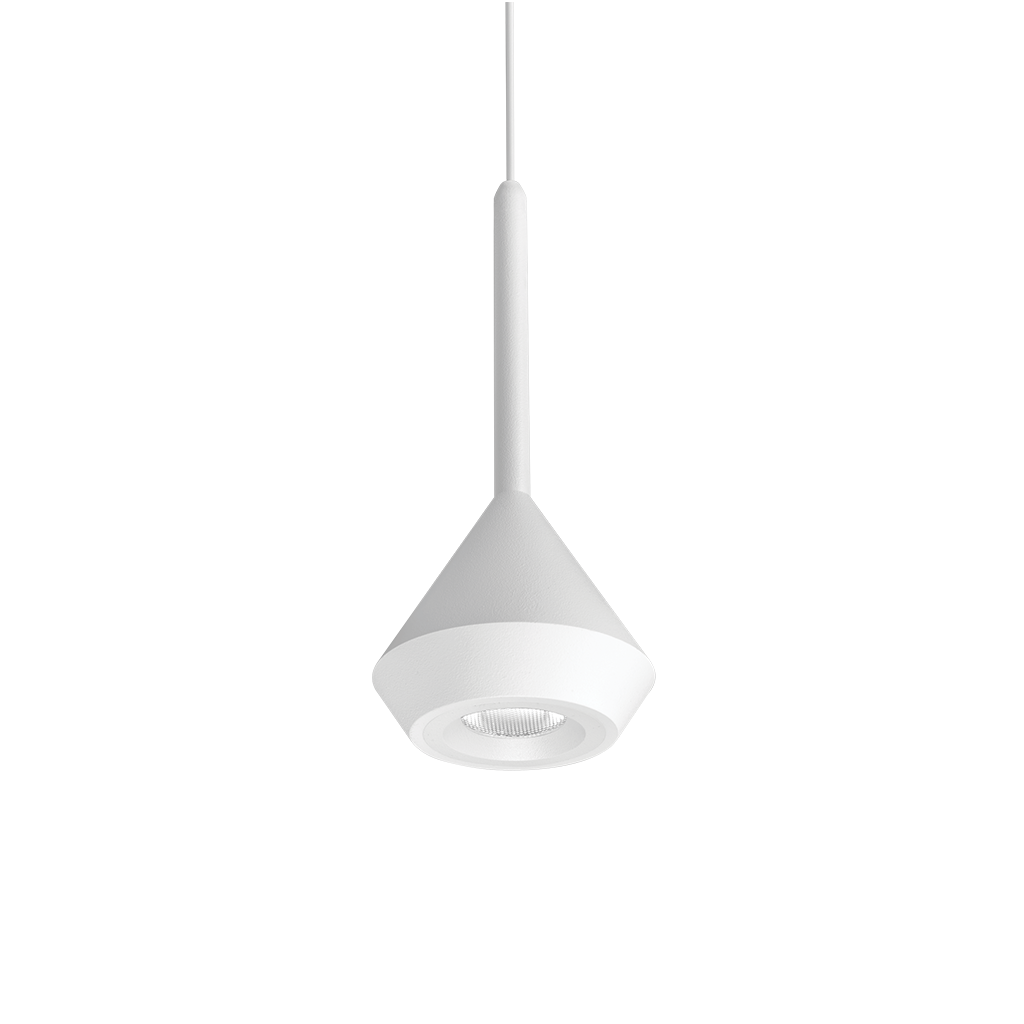 Pendant Spin Base, Textured White, 2700K, DALI, 40° Beam Angle, 6.5W, IP20, CRI>90, Max. 3 m