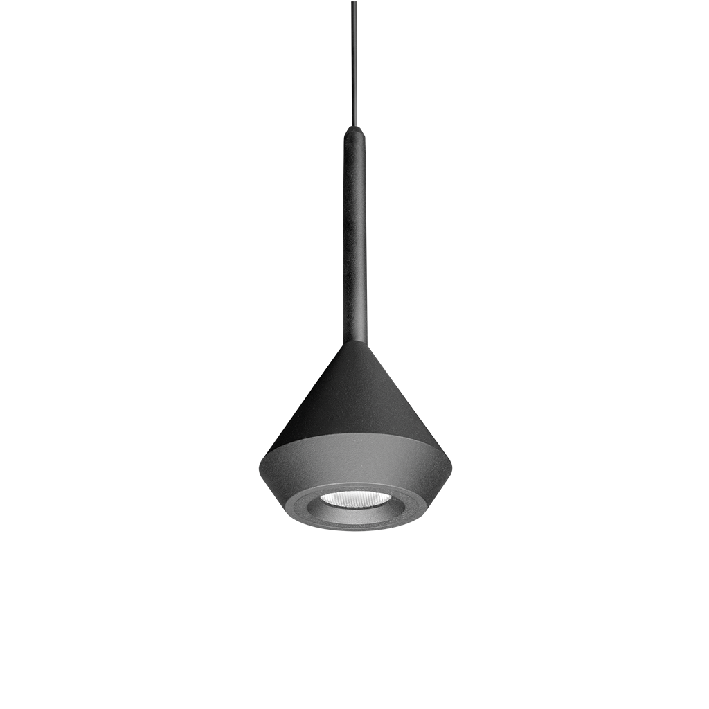 Pendul Spin Base, Negru Texturat, 2700K, Dali, Unghi 24°, 6,5W, Ip20, Cri>90, Max. 2 M