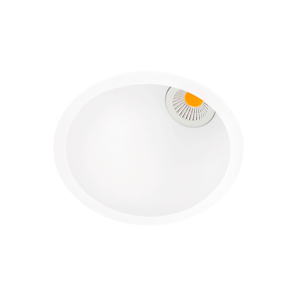 Spotlight Swap M Asymmetric, Matt White, 3500K, DALI / Push, 45° Beam Angle, 7W, IP65, CRI>90