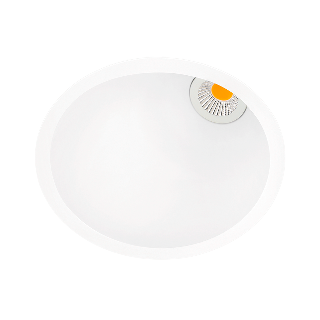 Spotlight Swap L Asymmetric, Matt White, 2700K, DALI / Push, 43° Beam Angle, 7W, IP65, CRI>90