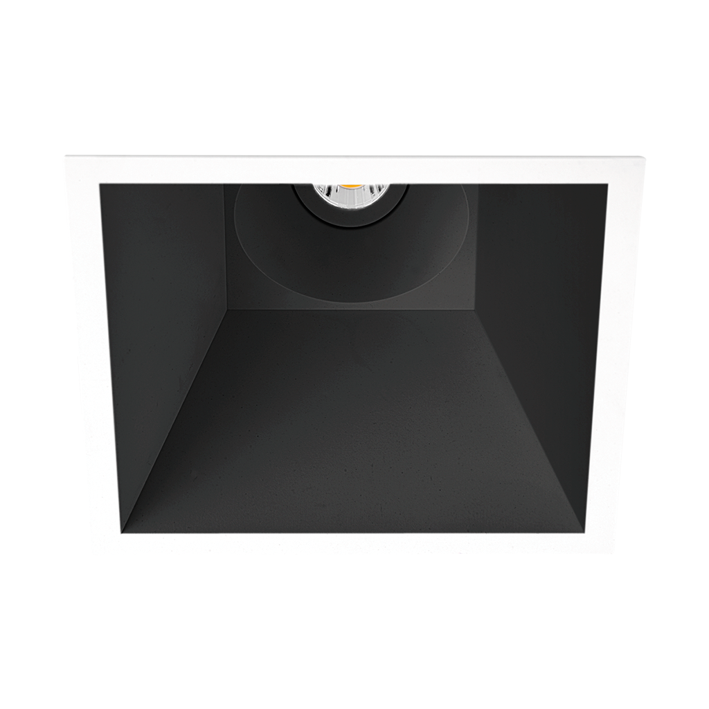 Spotlight Swap Square, White-Black, 3500K, DALI / Push, 44° Beam Angle, 7W, IP20, CRI>90