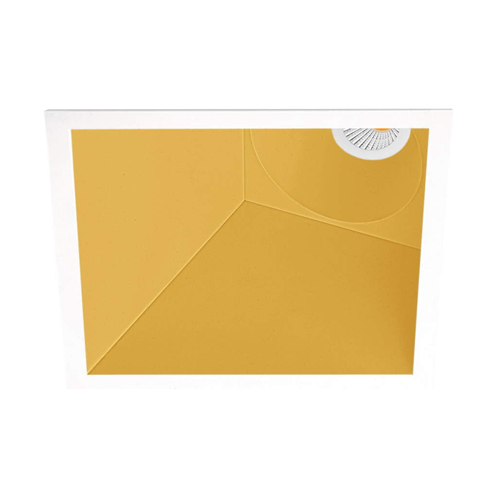 Spotlight Swap Square Asymmetric, Gold, 3500K, Non-Dimmable, 52° Beam Angle, 5W, IP20, CRI>90