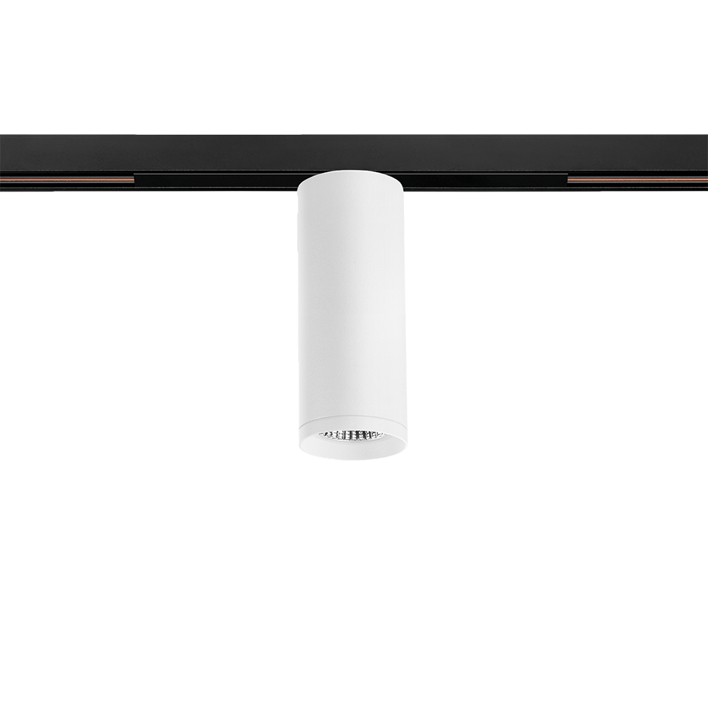 Track Spotlight Arkoslight Top 48V Short, Textured White, 2700K, DALI, 56° Beam Angle, 6.5W, IP20, CRI>90
