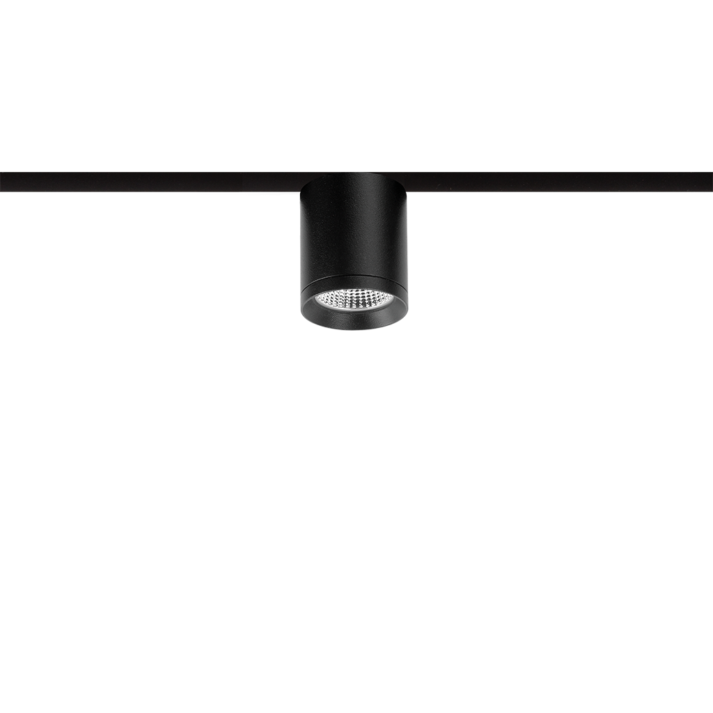Spot Pentru Șină Arkoslight Top Mini 48V, Negru Texturat, 3000K, Dali, Unghi 56°, 6,5W, Ip20, Cri>90
