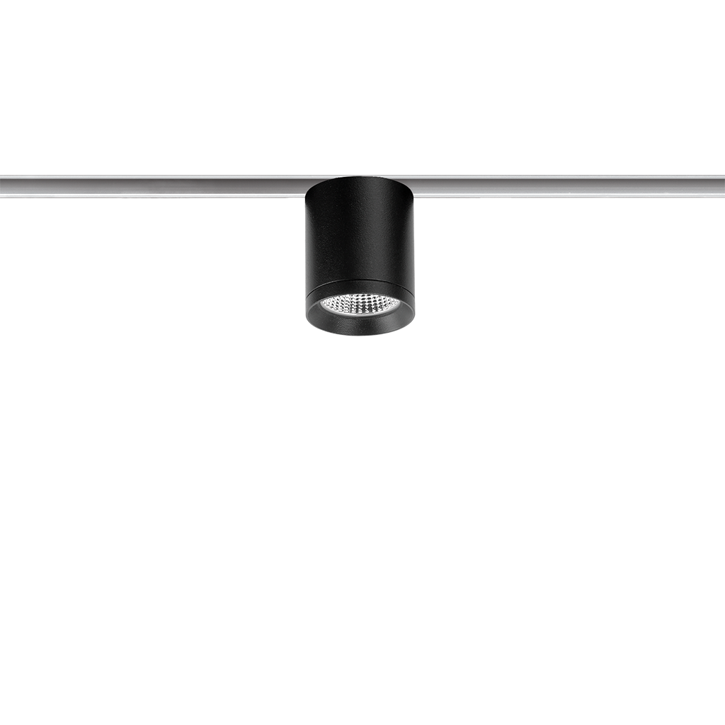 Spot Pentru Șină Arkoslight Top Mini 48V, Negru Texturat - Șină Albă, 2700K, Dali, Unghi 30°, 6,5W, Ip20, Cri>90