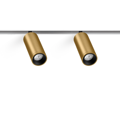 Spot Pentru Șină Arkoslight Fit 27 48V Double, Auriu - Șină Albă, 3000K, Dali, Unghi 31°, 11W, Ip20, Cri>90