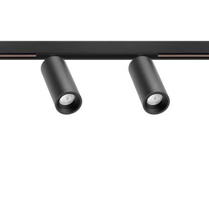Spot Pentru Șină Arkoslight Fit 27 48V Double Short, Negru Texturat, 3000K, Dali, Unghi 42°, 11W, Ip20, Cri>90