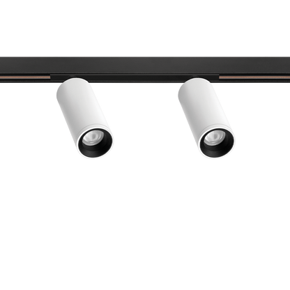 Track Spotlight Arkoslight Fit 27 48V Double Short, Textured White, 3000K, DALI, 18° Beam Angle, 11W, IP20, CRI>90