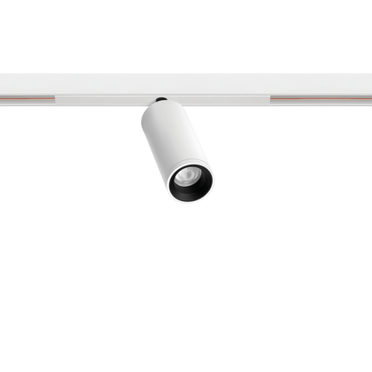 Spot Pentru Șină Arkoslight Fit 27 48V Short, Alb Texturat - Șină Albă, 3000K, Dali, Unghi 31°, 5,5W, Ip20, Cri>90