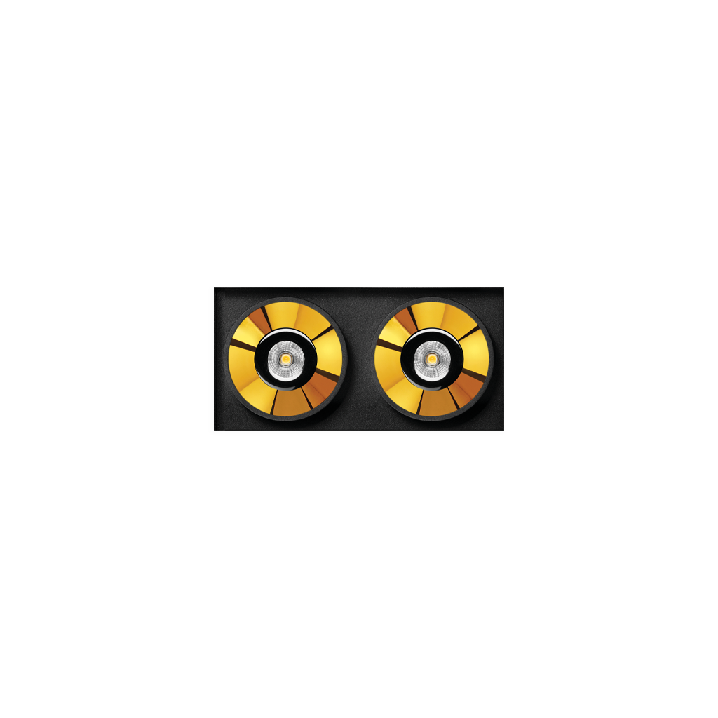 Spotlight Black Foster Trimless 2, Black-Metallic Gold, 2700K, DALI, 19° Beam Angle, 4.2W, IP20, CRI>90