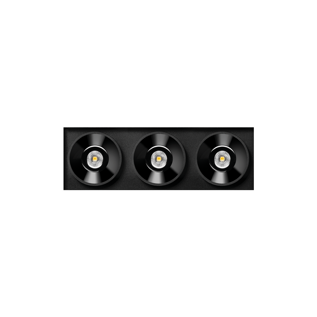 Spotlight Black Foster Trimless 3, Black, 3000K, Non-Dimmable, 38° Beam Angle, 6.3W, IP20, CRI>90