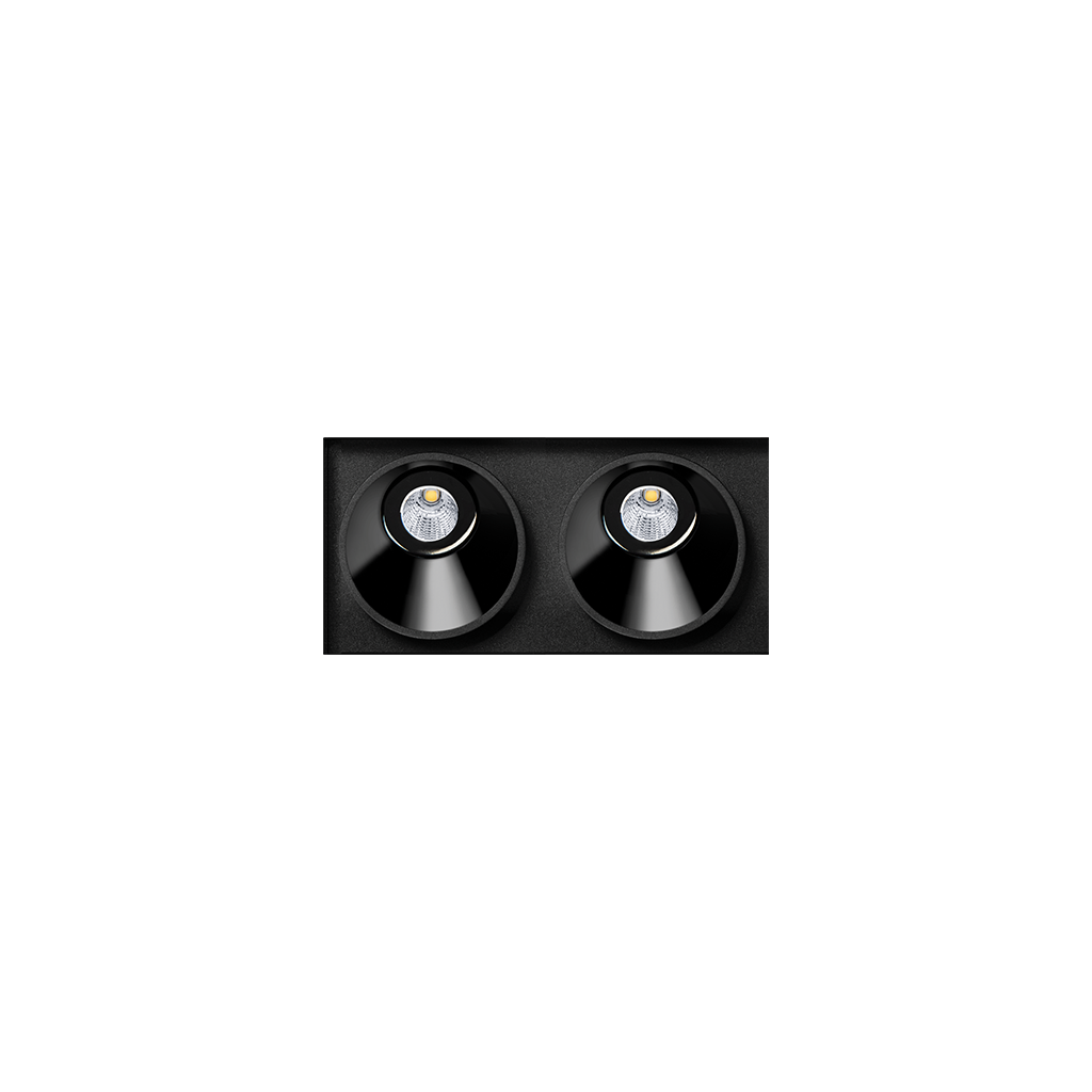 Spot Black Foster Asymmetric Trimless 2, Negru, 3000K, Push, Unghi 38°, 4,2W, Ip20, Cri>90