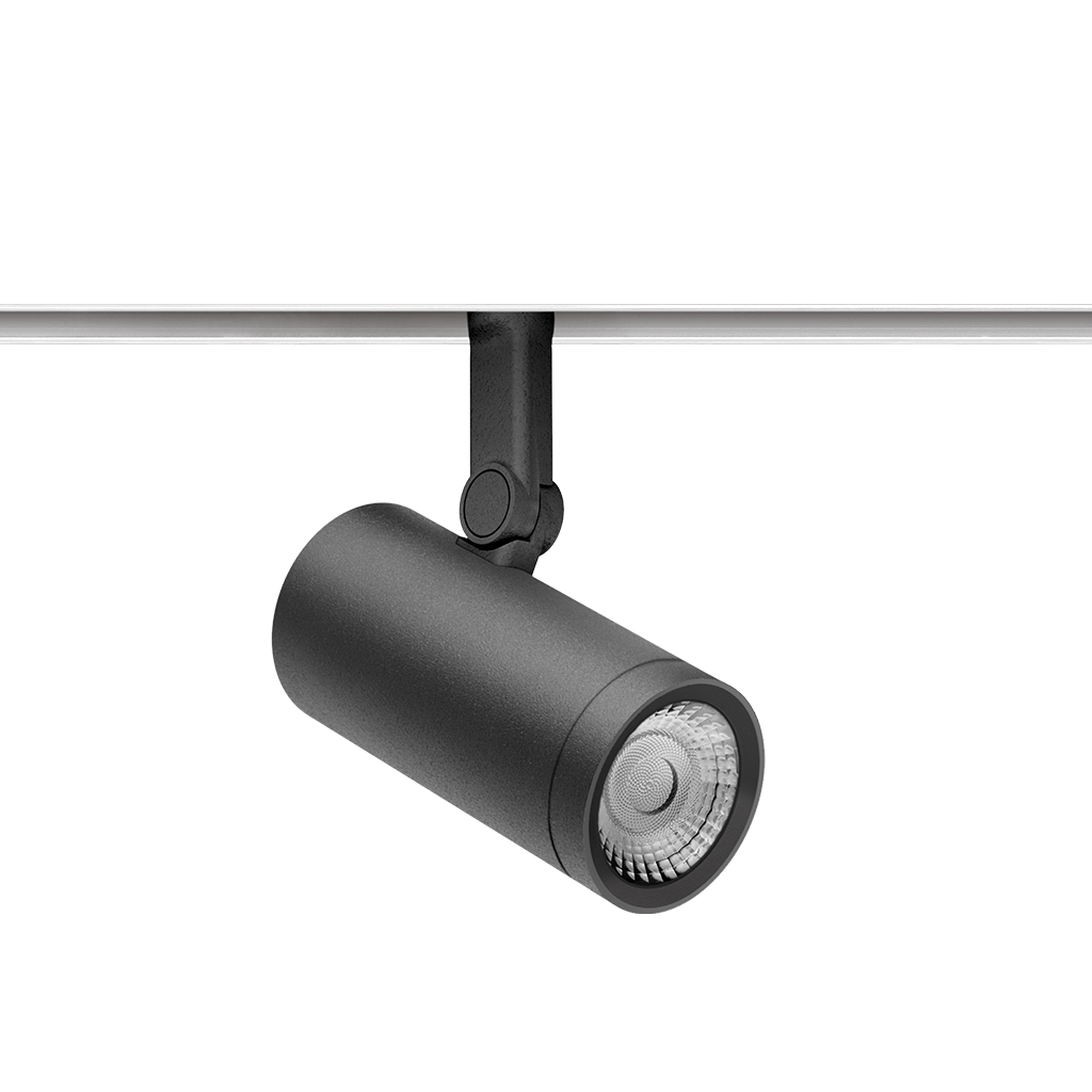 Spot Pentru Șină Arkoslight Coco M 48V Tunable White, Negru Texturat - Șină Albă, 2700 - 5000K, Dali, Unghi 41°, 11,3W, Ip20, Cri>90