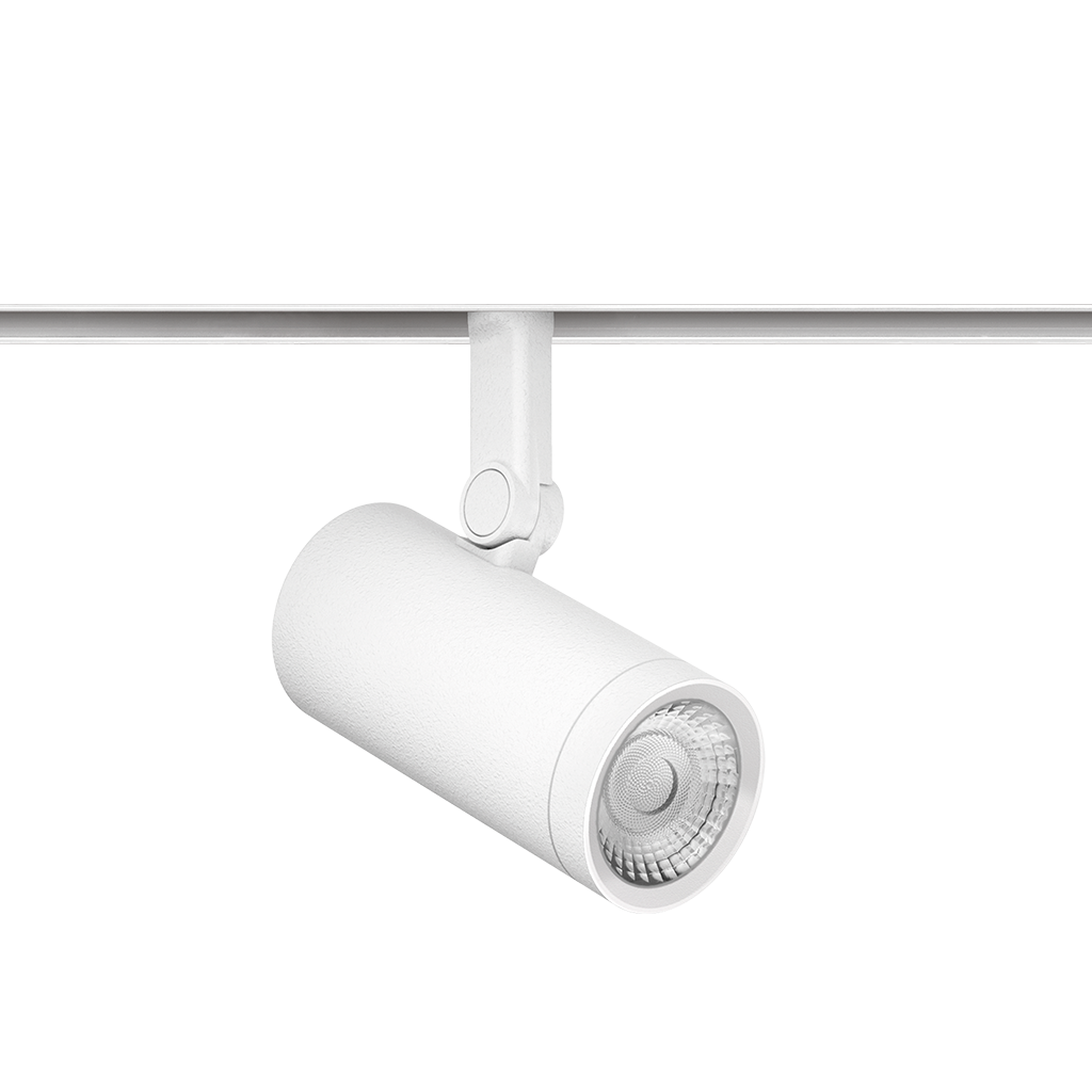 Track Spotlight Arkoslight Coco M 48V, Textured White - White Track, 2700K, DALI, 32° Beam Angle, 11.6W, IP20, CRI>90