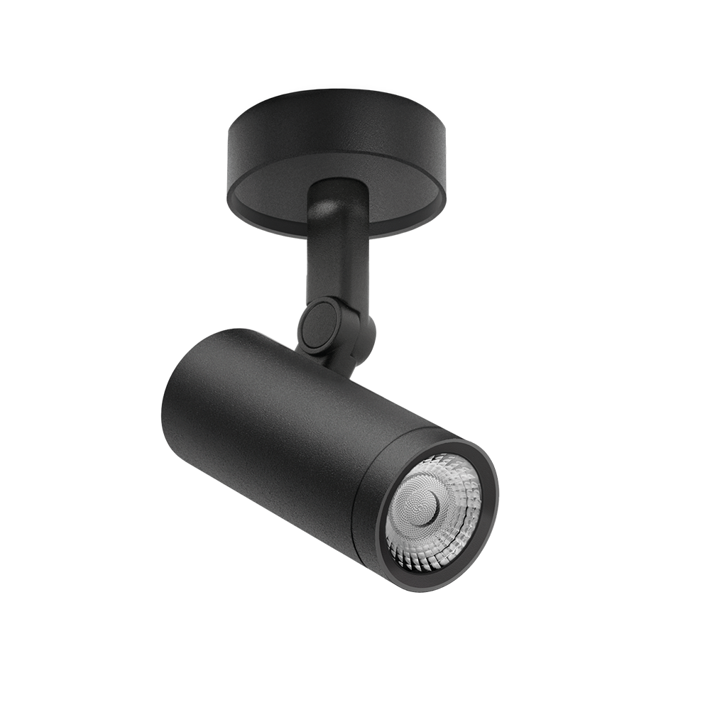 Spotlight Coco M Surface-Mounted Super Spot, Textured Black, 3500K, DALI, 13° Beam Angle, 8.7W, IP20, CRI>90