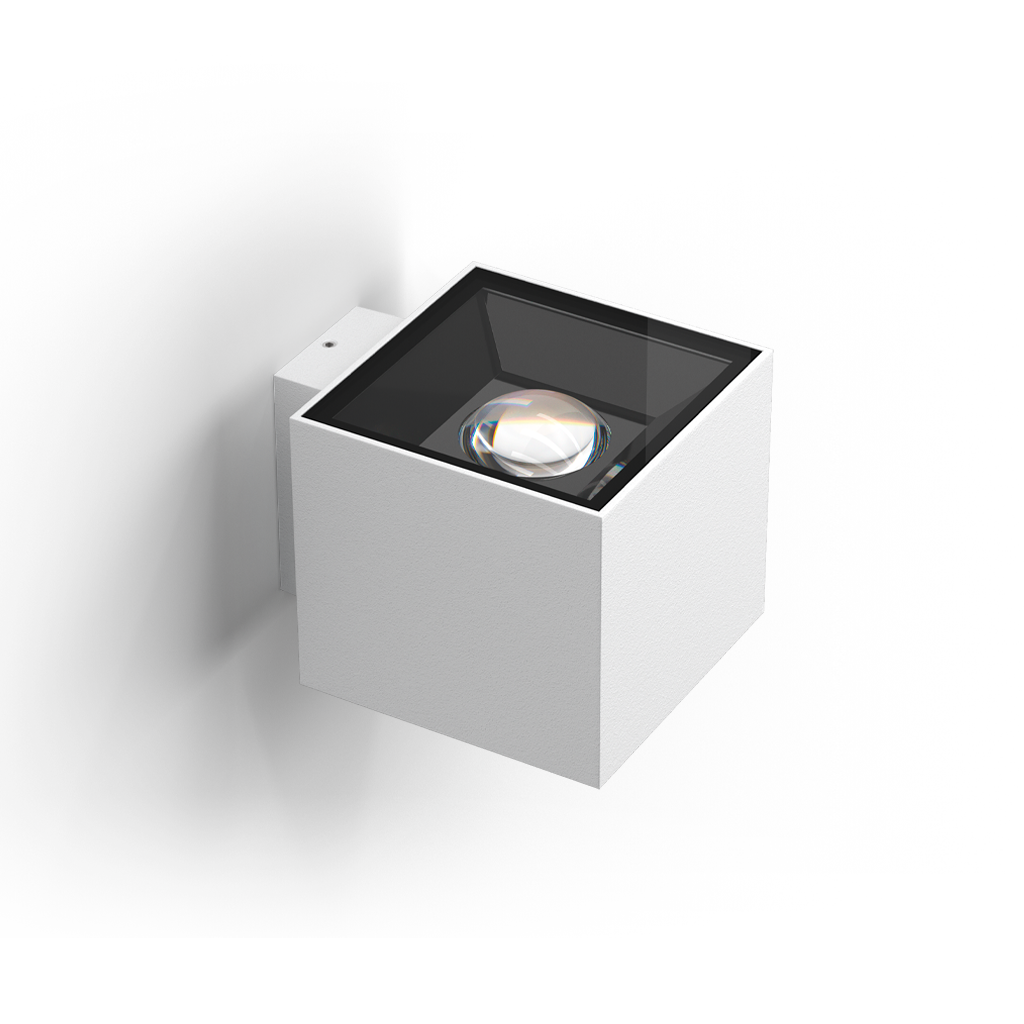 Spotlight Wall Mr Beam Square, Textured White, 3000K, Non-Dimmable, 64° Beam Angle, 8W, IP65, CRI>90