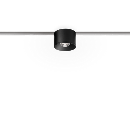 Spot Pentru Șină Arkoslight Puck S 48V, Negru Texturat - Șină Albă, 3000K, Dali, Unghi 42°, 6W, Ip20, Cri>90