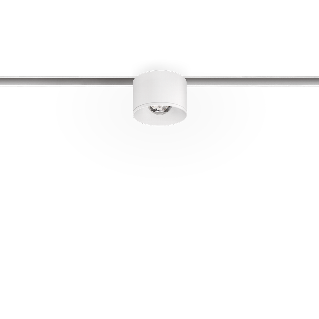 Spot Pentru Șină Arkoslight Puck S 48V, Alb Texturat - Șină Albă, 2700K, Dali, Unghi 42°, 6W, Ip20, Cri>90